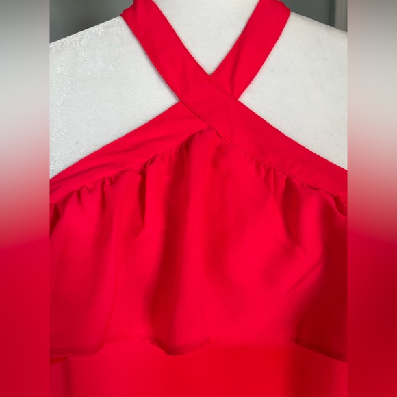 Banana Republic NWT Hot Pink Backless Ruffled Halter - Picture 2 of 7